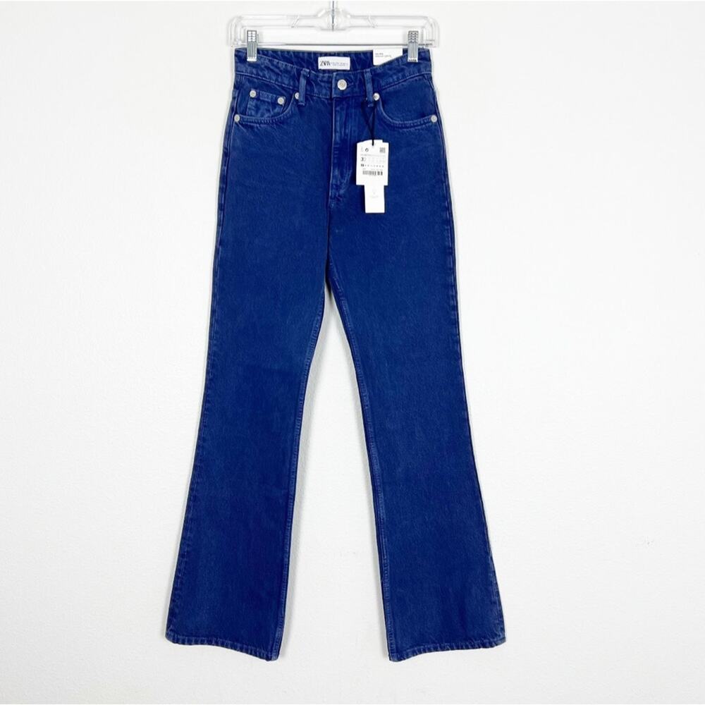 Zara Mid Rise Bootcut Jeans Blue Size 0